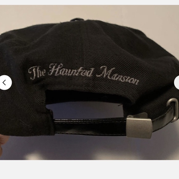 NEW Authentic Disney Parks Haunted Mansion Master Gracey Black Baseball Cap Hat - Picture 2 of 4